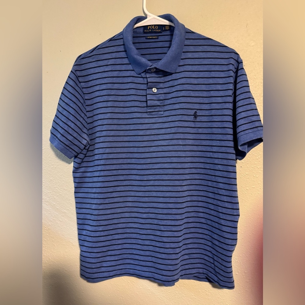 Ralph Lauren Men's Navy Striped Polo Shirt